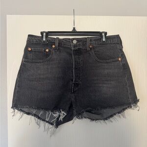 Levi 501 Jean Shorts Dark Gray
